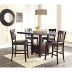 Signature Design by Ashley Haddigan Counter Height Dining Table with Pedestal Base D596-42