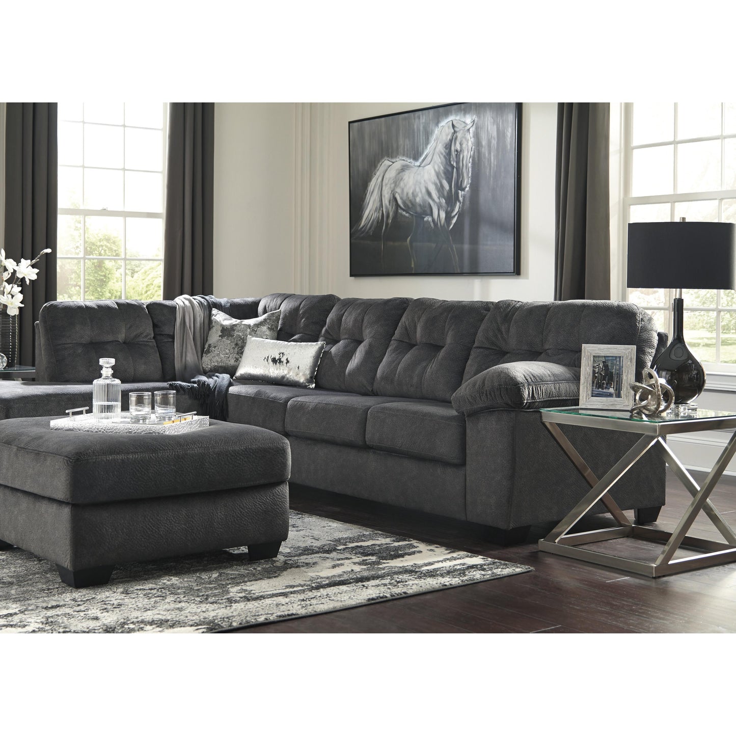 Signature Design by Ashley Accrington Fabric 2 pc Sectional 7050916/7050967