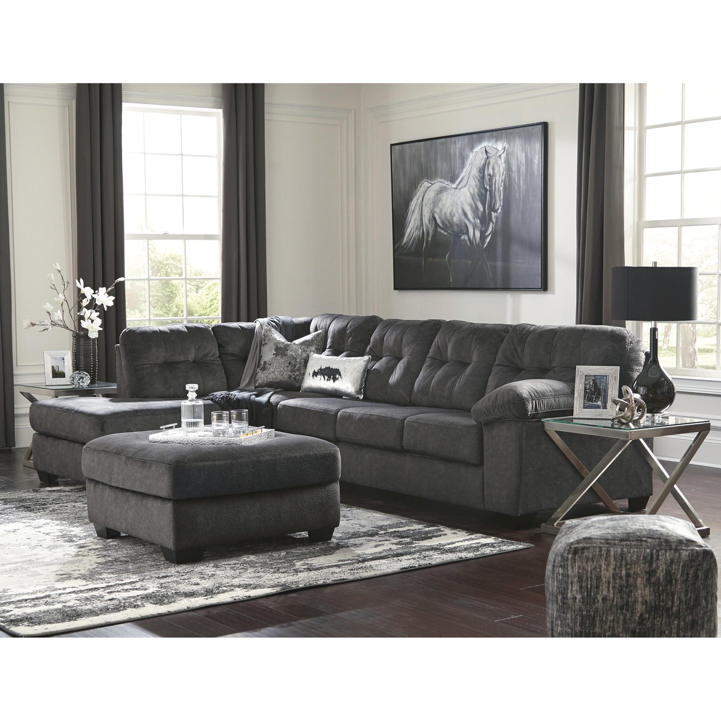 Signature Design by Ashley Accrington Fabric 2 pc Sectional 7050916/7050967