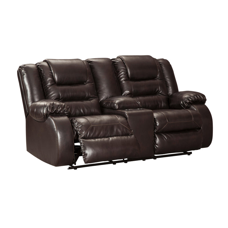 Signature Design by Ashley Vacherie Reclining Leather Look Loveseat 7930794