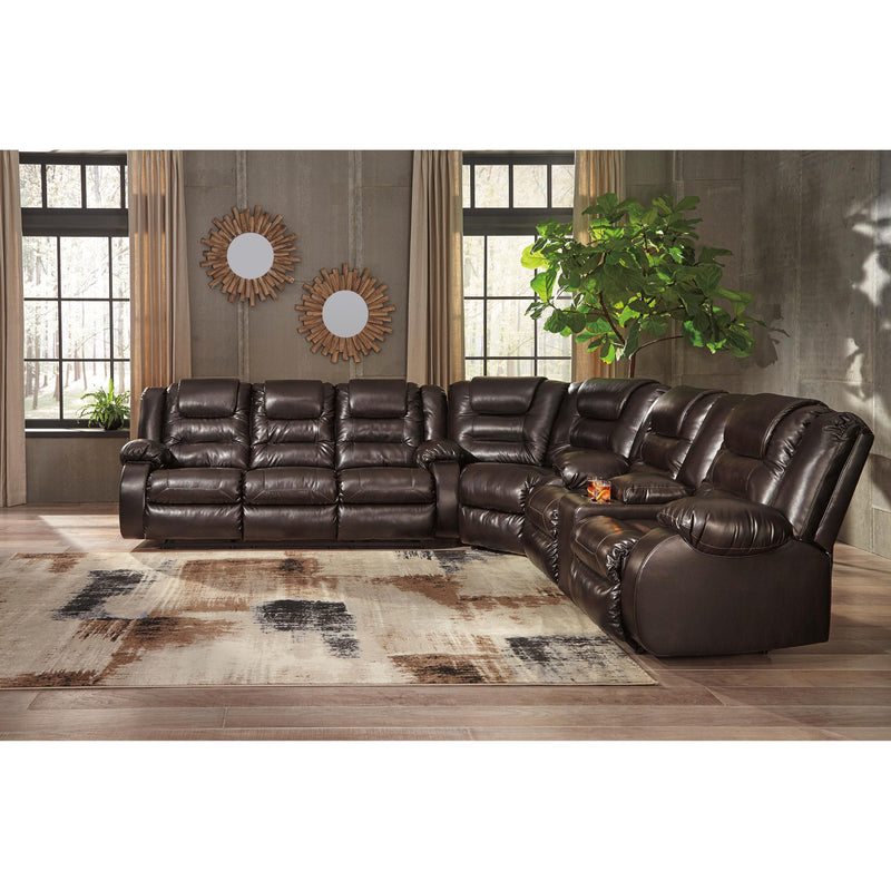 Signature Design by Ashley Vacherie Reclining Leather Look Loveseat 7930794
