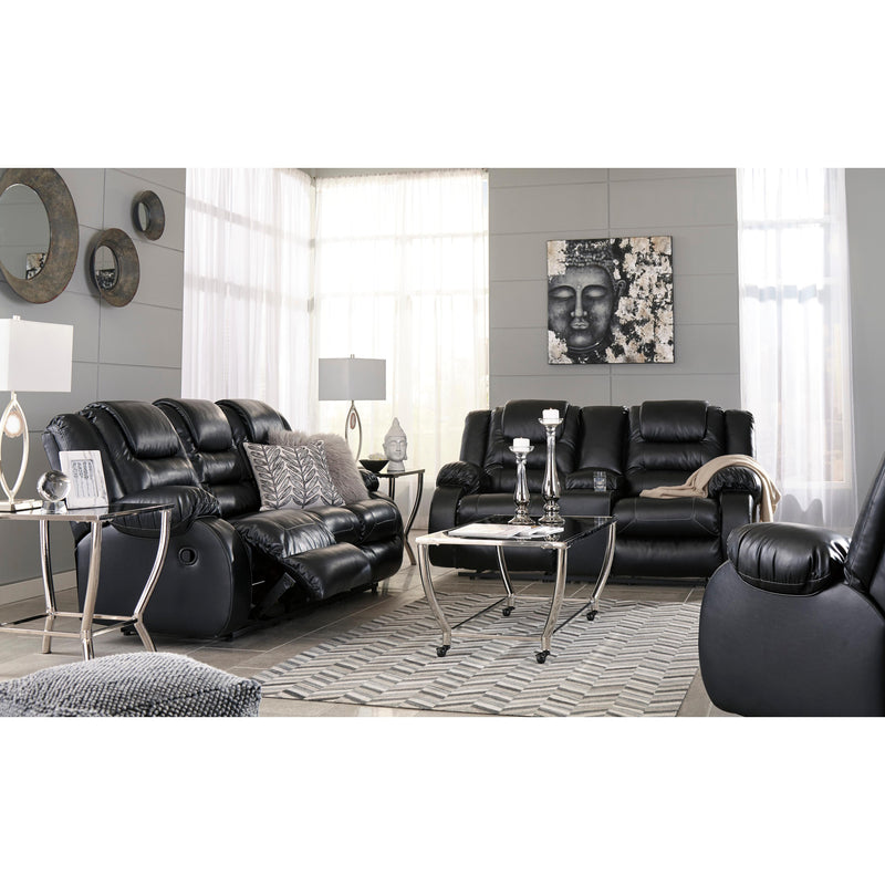 Signature Design by Ashley Vacherie Reclining Leather Look Sofa 7930888
