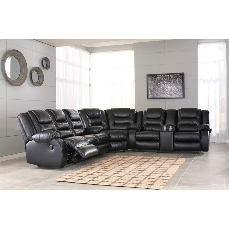 Signature Design by Ashley Vacherie Reclining Leather Look Sofa 7930888