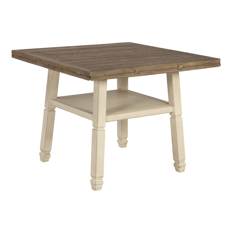 Signature Design by Ashley Round Bolanburg Counter Height Dining Table with Pedestal Base D647-13
