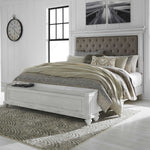 Benchcraft Kanwyn King Upholstered Panel Bed with Storage B777-158/B777-56S/B777-97