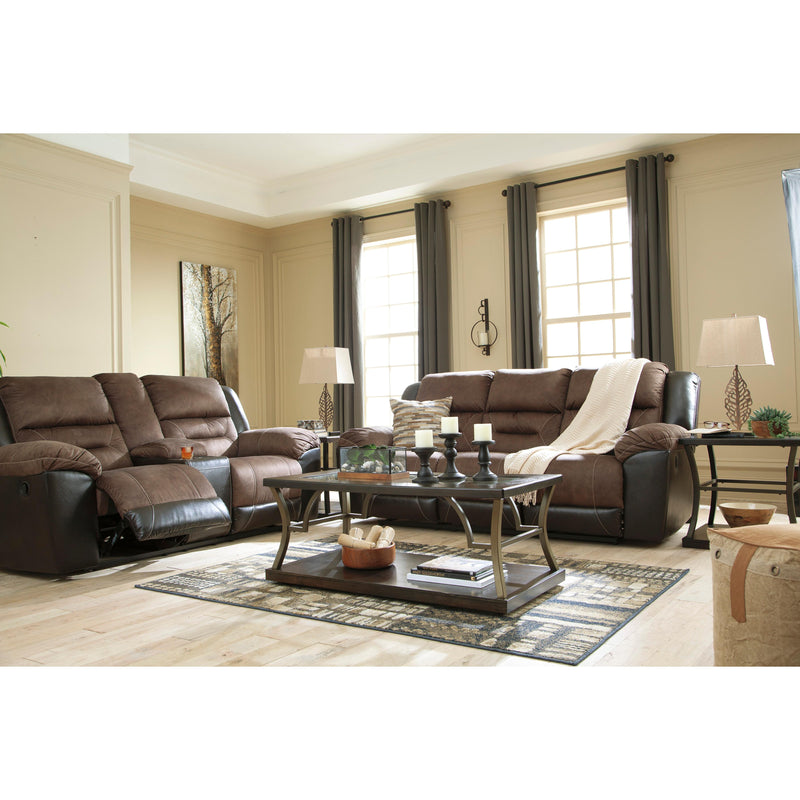 Signature Design by Ashley Earhart Reclining Fabric and Leather Look Sofa 2910188