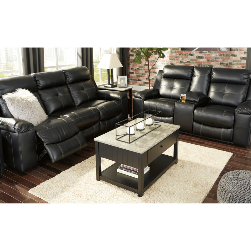 Signature Design by Ashley Kempten Reclining Leather Look Loveseat 8210594