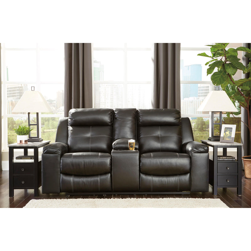 Signature Design by Ashley Kempten Reclining Leather Look Loveseat 8210594