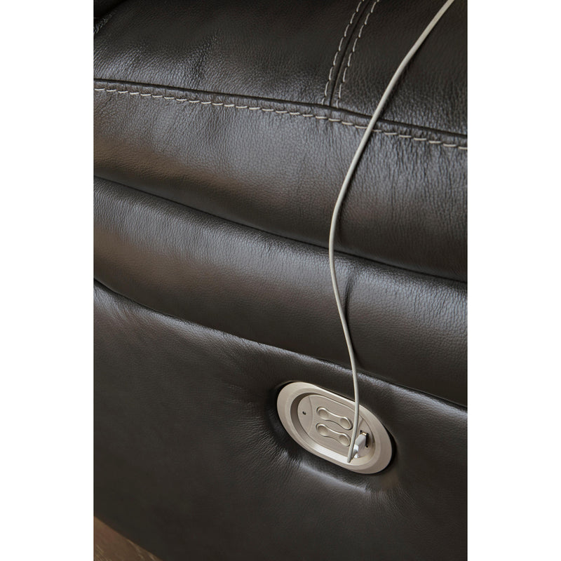 Signature Design by Ashley Hallstrung Power Reclining Leather Match Sofa U5240347