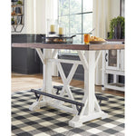 Signature Design by Ashley Valebeck Counter Height Dining Table with Trestle Base D546-13