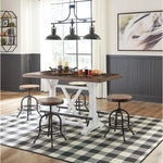 Signature Design by Ashley Valebeck Counter Height Dining Table with Trestle Base D546-13
