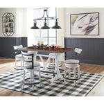 Signature Design by Ashley Valebeck Counter Height Dining Table with Trestle Base D546-13