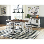 Signature Design by Ashley Valebeck Counter Height Dining Table with Trestle Base D546-13