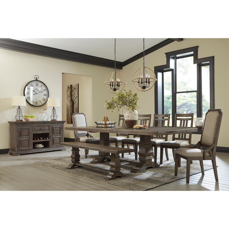 Signature Design by Ashley Wyndahl Dining table with Trestle Base D813-55T/D813-55B