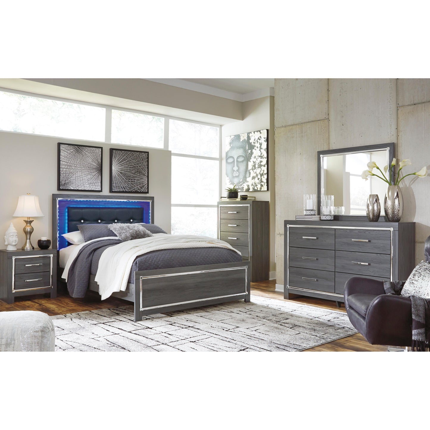 Signature Design by Ashley Lodanna Queen Upholstered Panel Bed B214-57/B214-54/B214-96