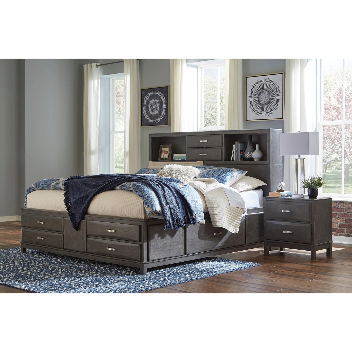 Signature Design by Ashley Caitbrook California King Bookcase Bed with Storage B476-69/B476-66/B476-95