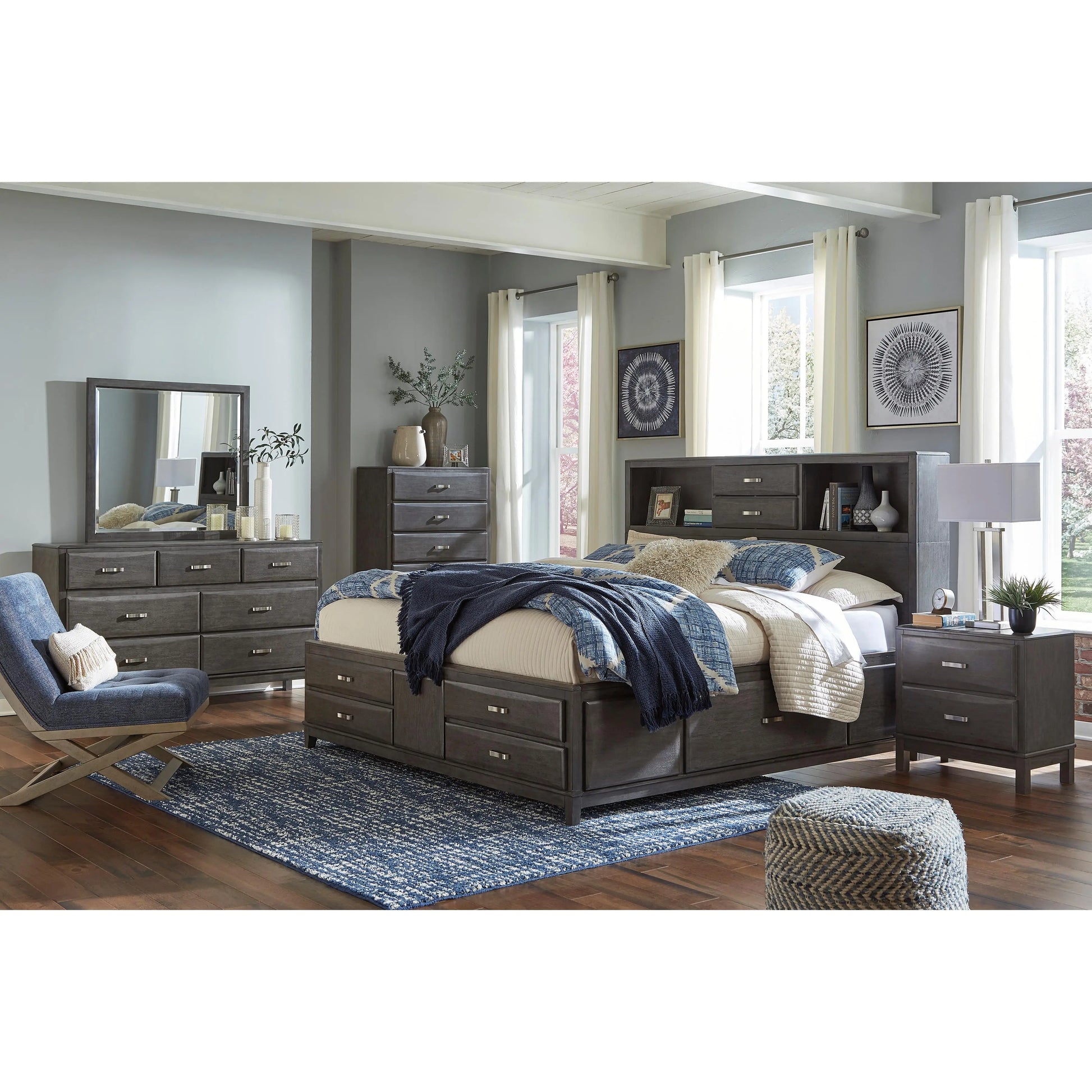 Signature Design by Ashley Caitbrook California King Bookcase Bed with Storage B476-69/B476-66/B476-95