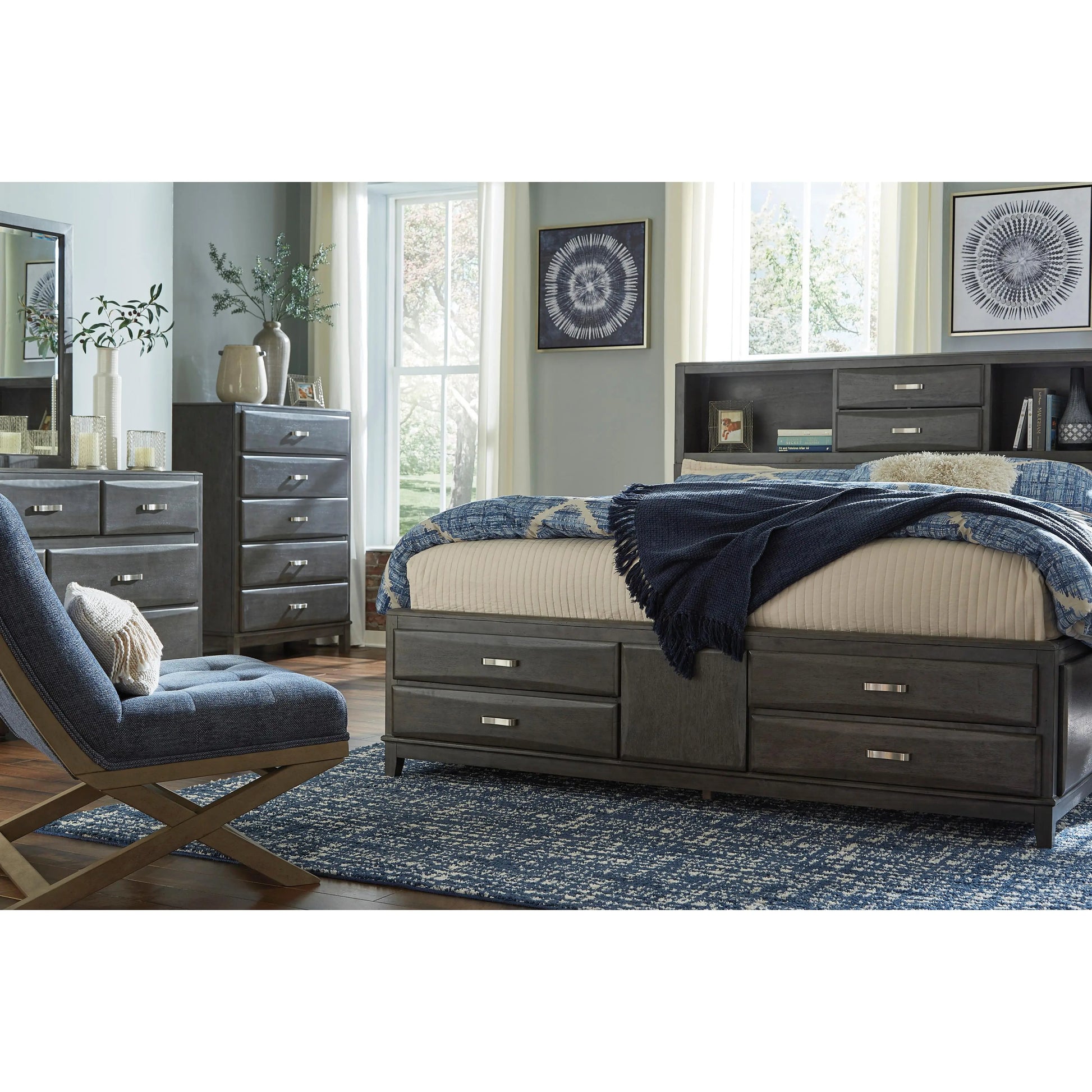 Signature Design by Ashley Caitbrook California King Bookcase Bed with Storage B476-69/B476-66/B476-95