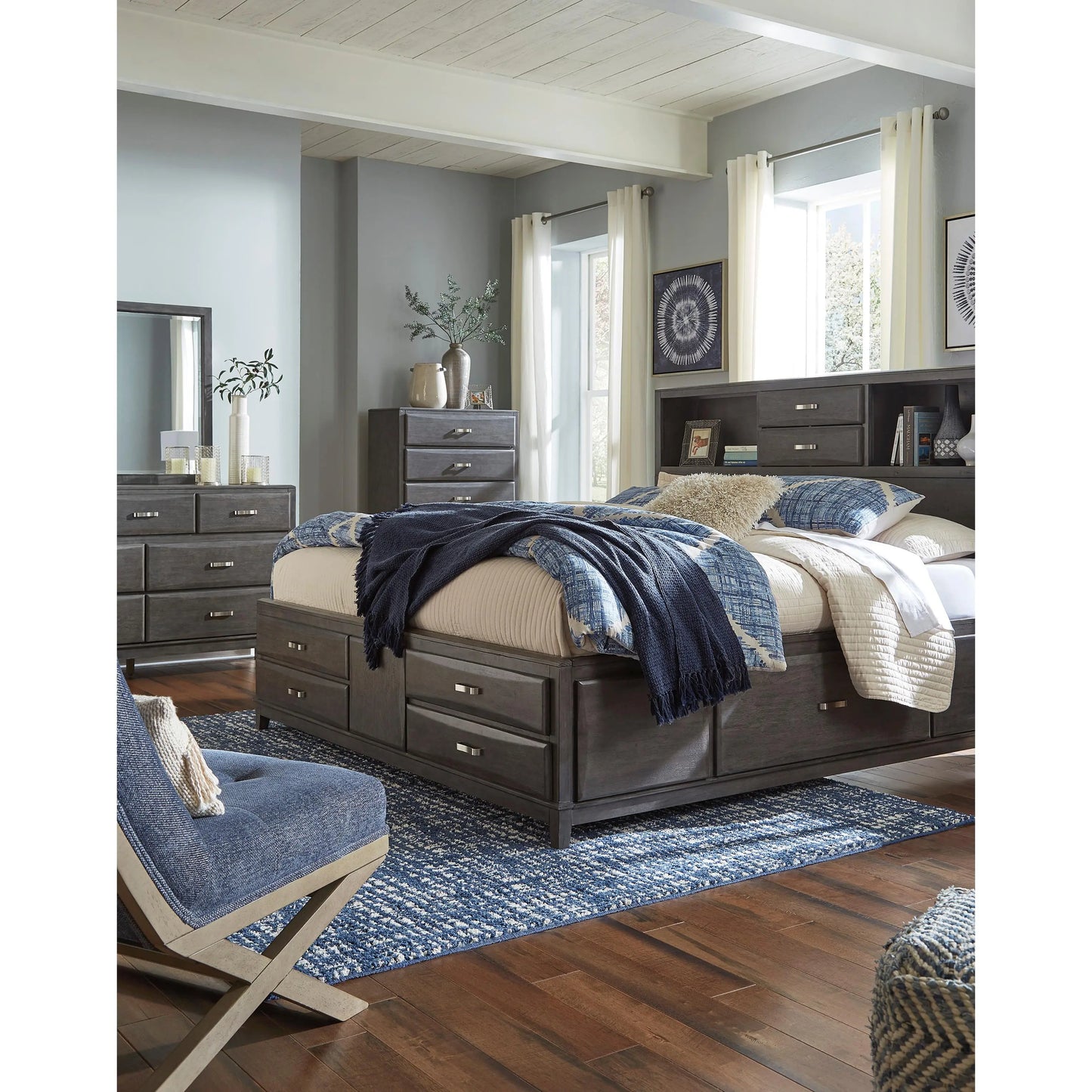 Signature Design by Ashley Caitbrook California King Bookcase Bed with Storage B476-69/B476-66/B476-95