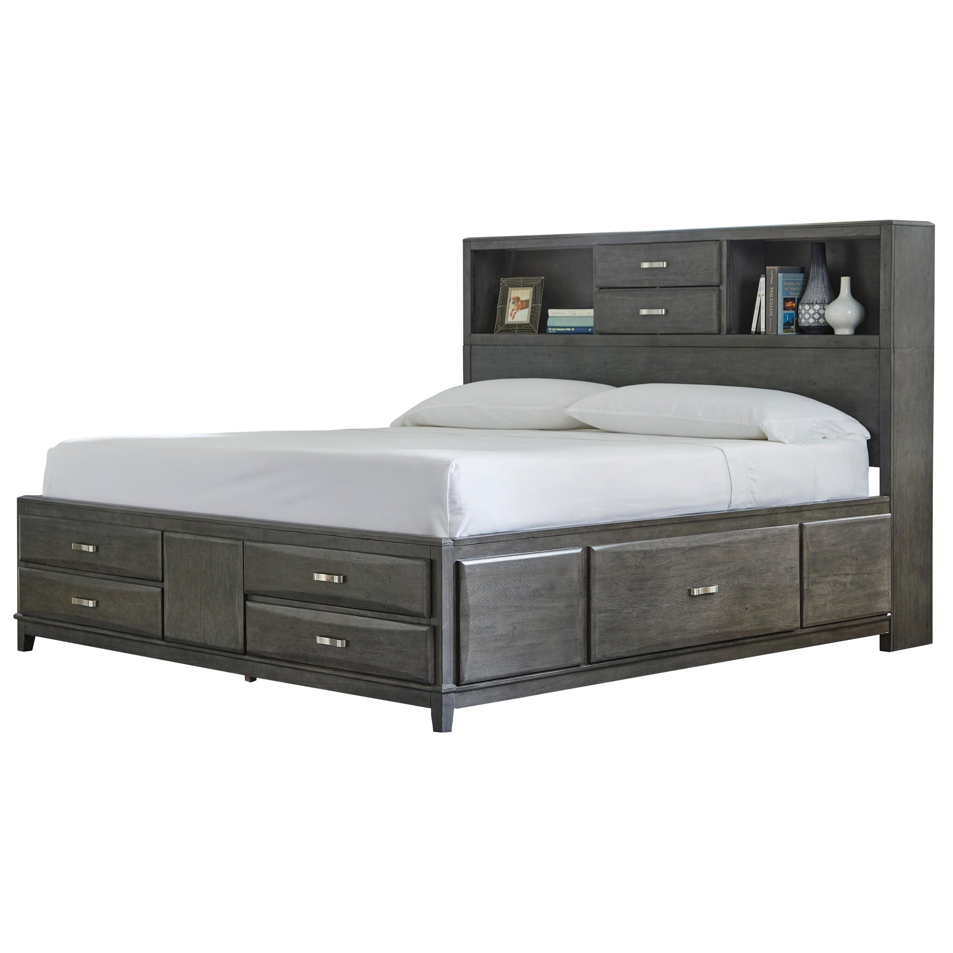 Signature Design by Ashley Caitbrook King Bookcase Bed with Storage B476-69/B476-66/B476-99