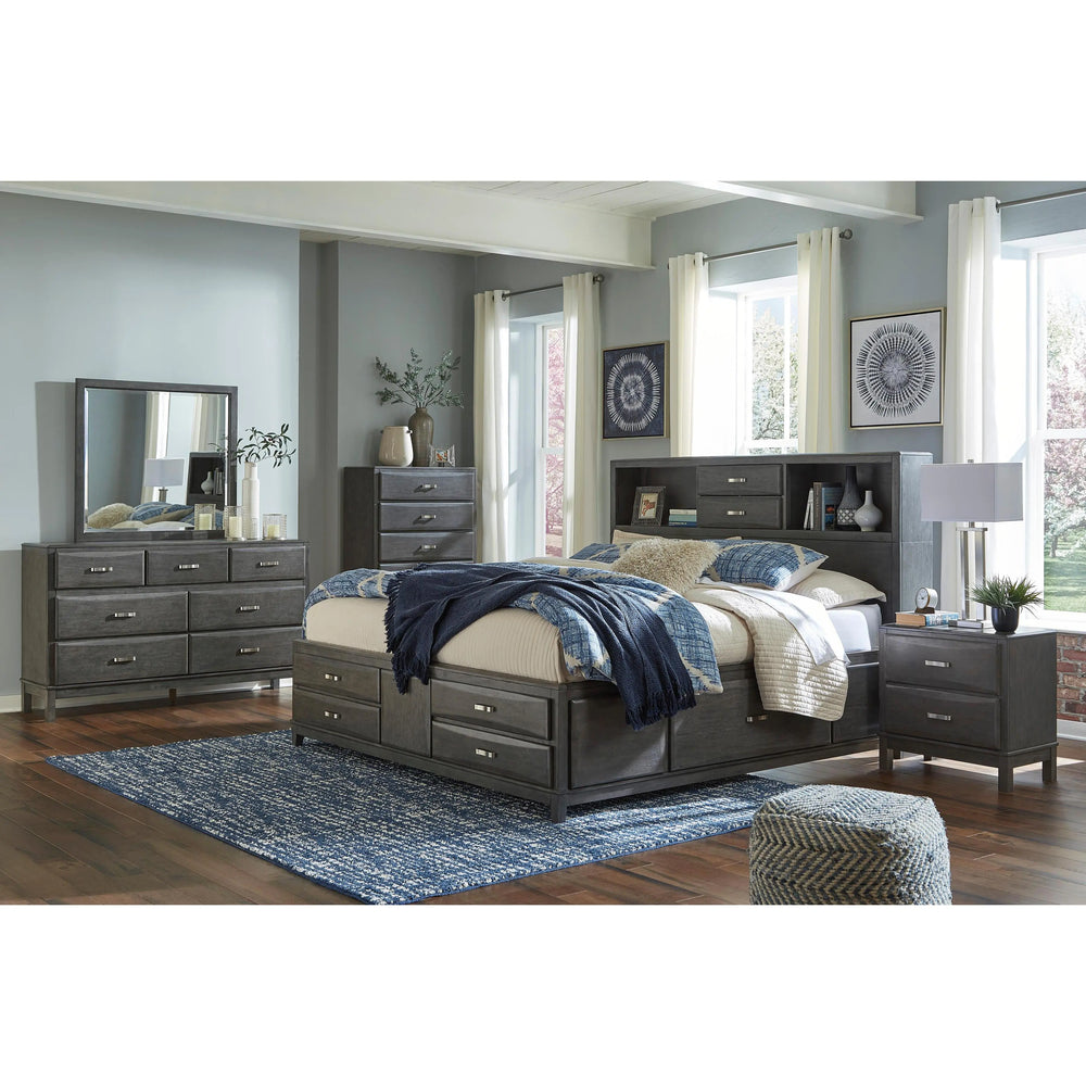 Signature Design by Ashley Caitbrook King Bookcase Bed with Storage B476-69/B476-66/B476-99