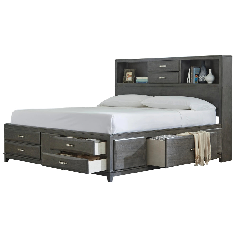 Signature Design by Ashley Caitbrook King Bookcase Bed with Storage B476-69/B476-66/B476-99