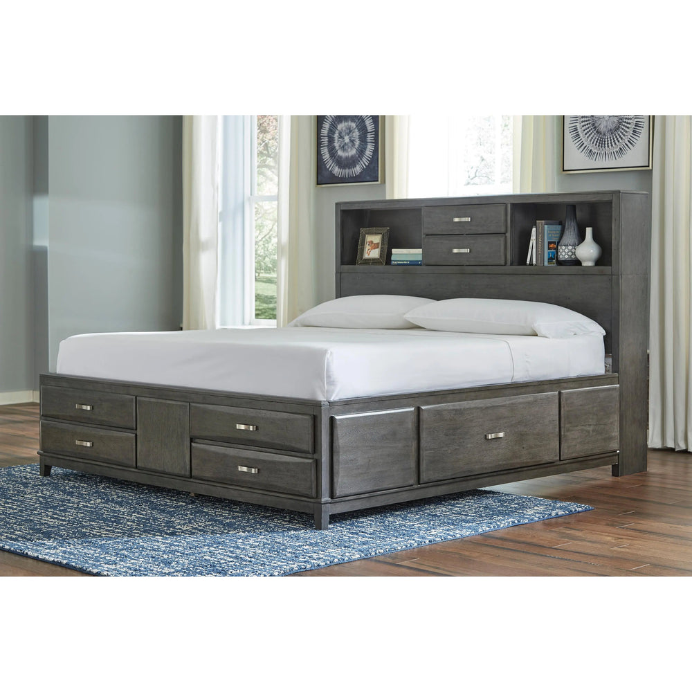 Signature Design by Ashley Caitbrook King Bookcase Bed with Storage B476-69/B476-66/B476-99