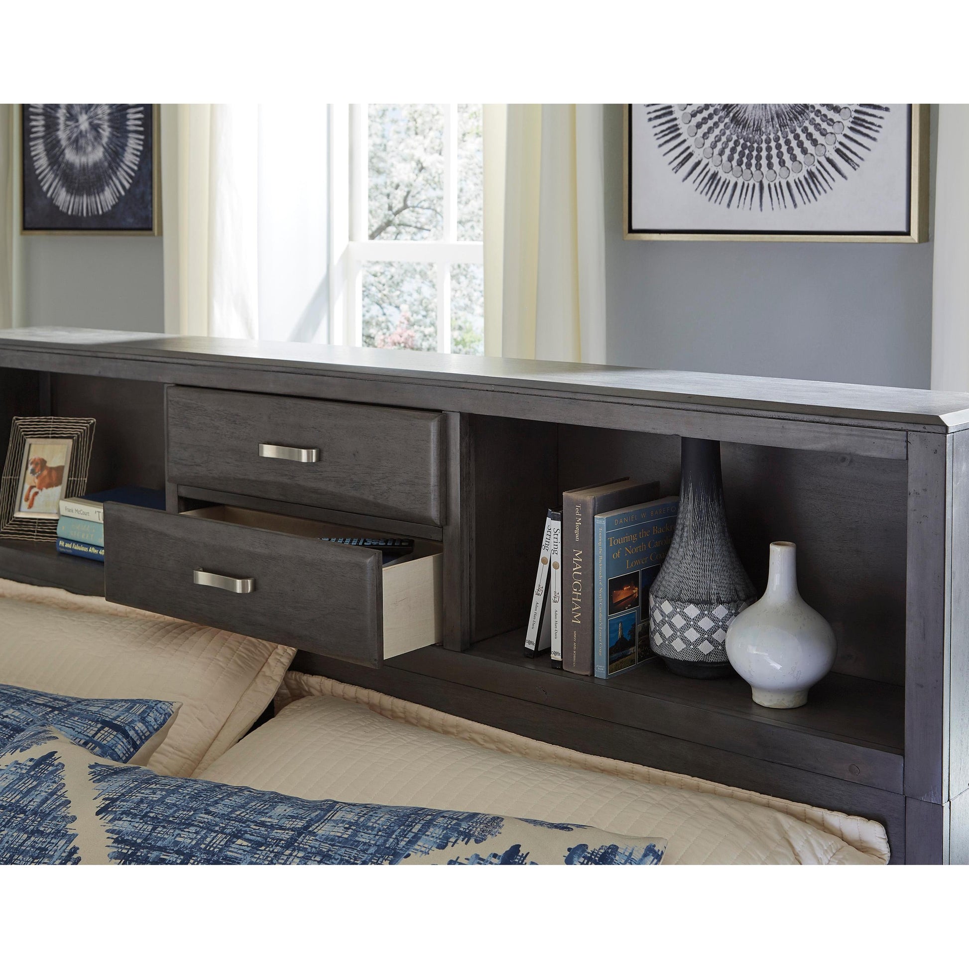 Signature Design by Ashley Caitbrook King Bookcase Bed with Storage B476-69/B476-66/B476-99