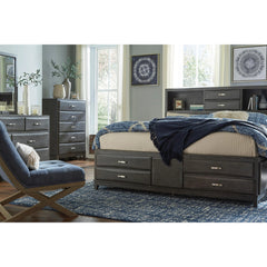 Signature Design by Ashley Caitbrook King Bookcase Bed with Storage B476-69/B476-66/B476-99