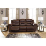 Signature Design by Ashley Stoneland Reclining Leather Look Sofa 3990488