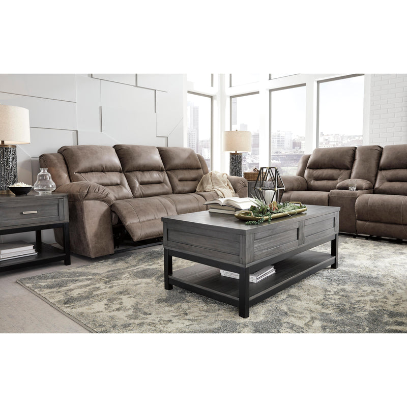 Signature Design by Ashley Stoneland Power Reclining Leather Look Sofa 3990587