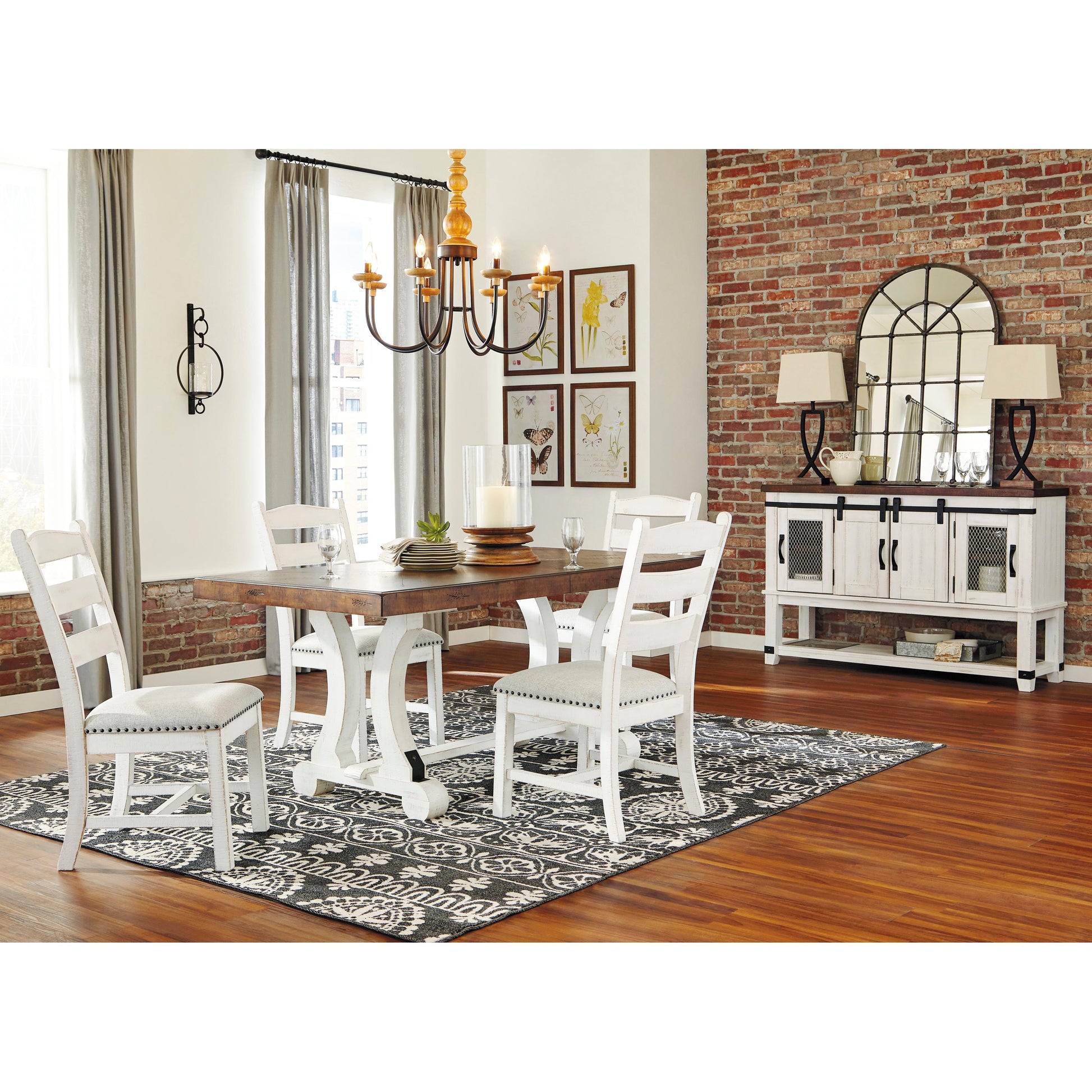 Signature Design by Ashley Valebeck Dining Table with Trestle Base D546-35