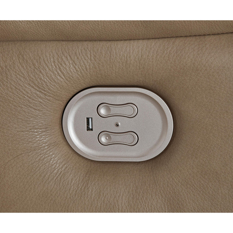 Signature Design by Ashley Ricmen Power Reclining Leather Match Loveseat U4370218