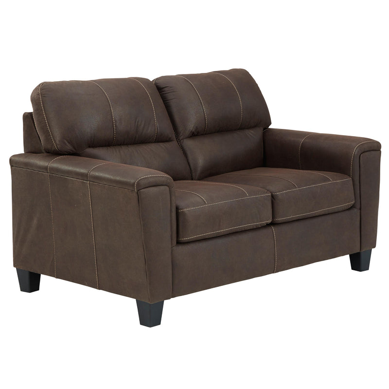Signature Design by Ashley Navi Stationary Leather Look Loveseat 9400335