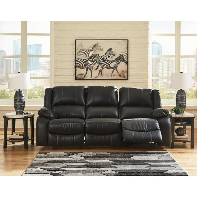 Signature Design by Ashley Calderwell Reclining Leather Look Sofa 7710188