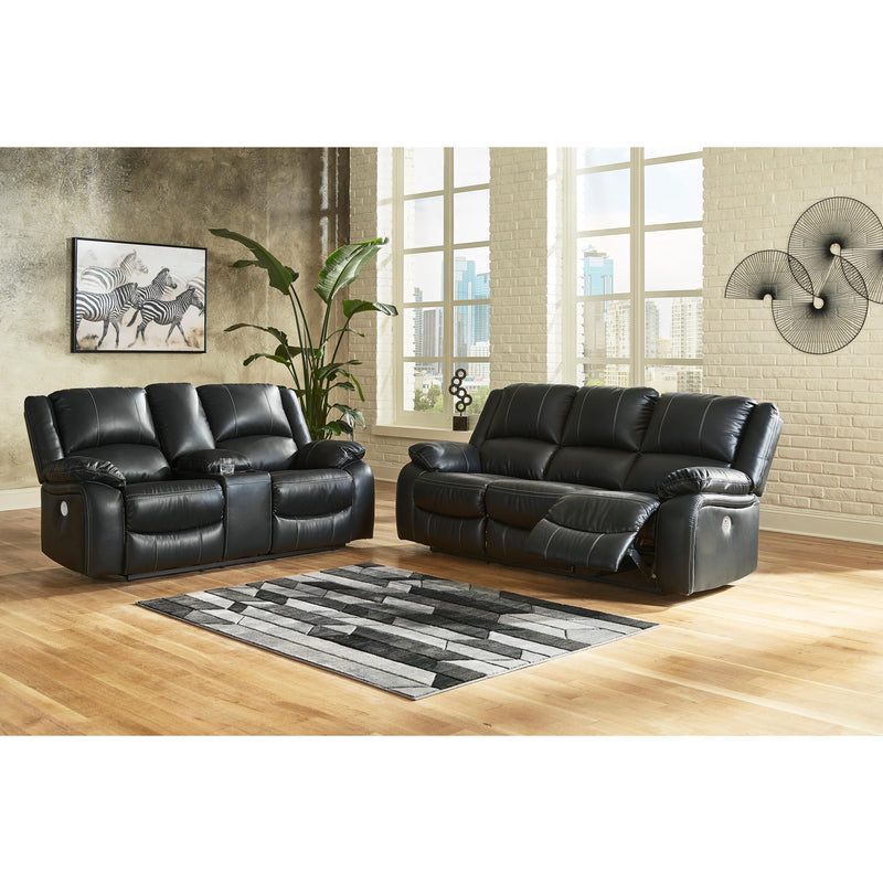 Signature Design by Ashley Calderwell Power Reclining Leather Look Sofa 7710187