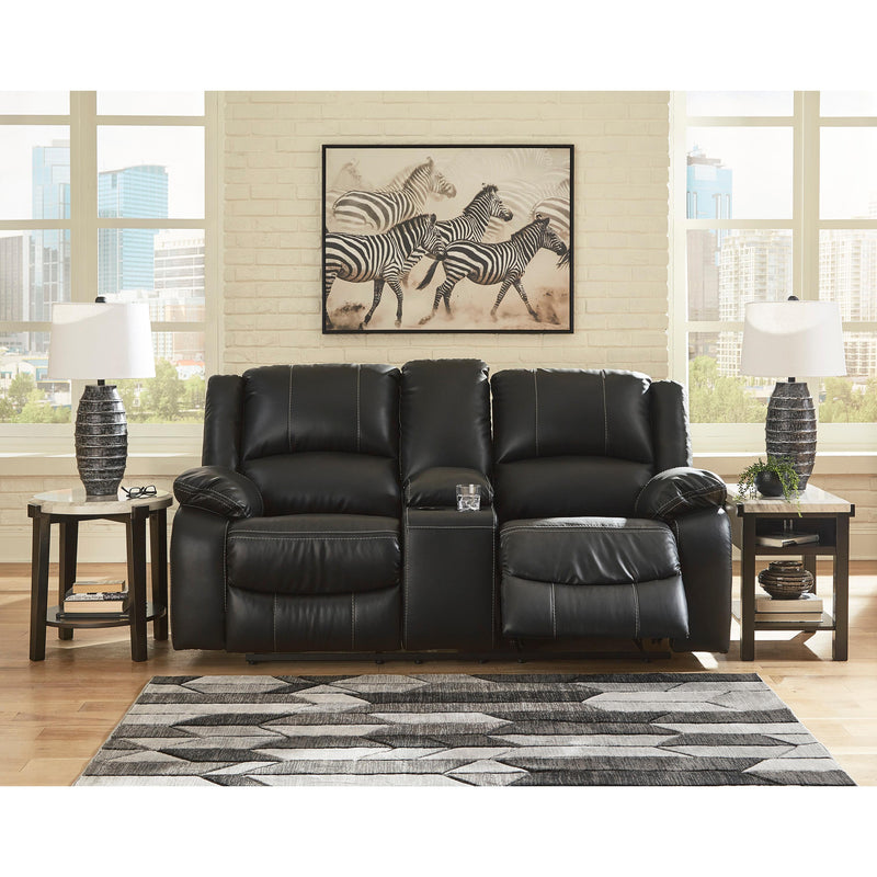Signature Design by Ashley Calderwell Power Reclining Leather Look Loveseat 7710196