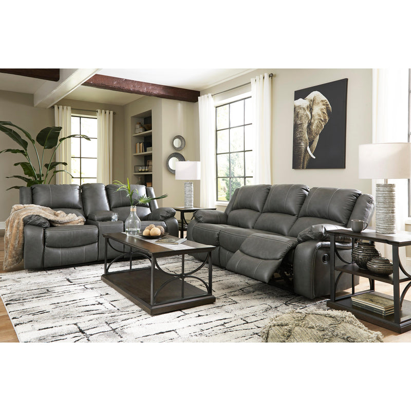 Signature Design by Ashley Calderwell Reclining Leather Look Sofa 7710388