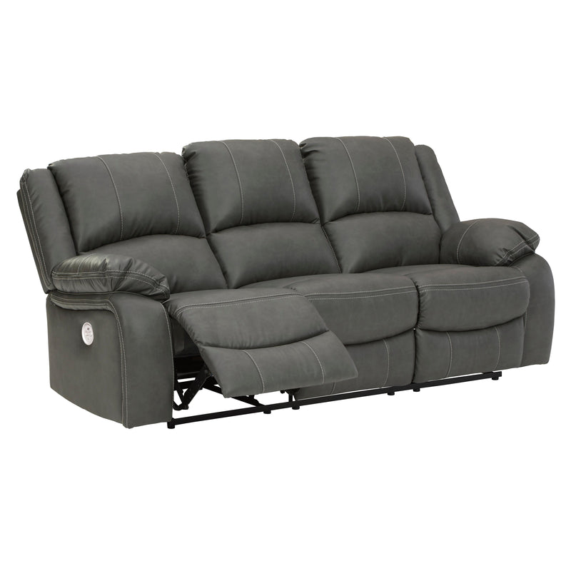 Signature Design by Ashley Calderwell Power Reclining Leather Look Sofa 7710387