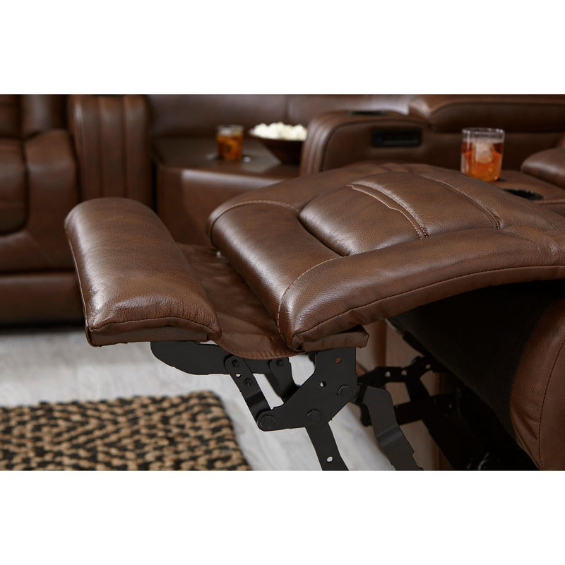 Signature Design by Ashley Backtrack Power Reclining Leather Match Sofa U2800415