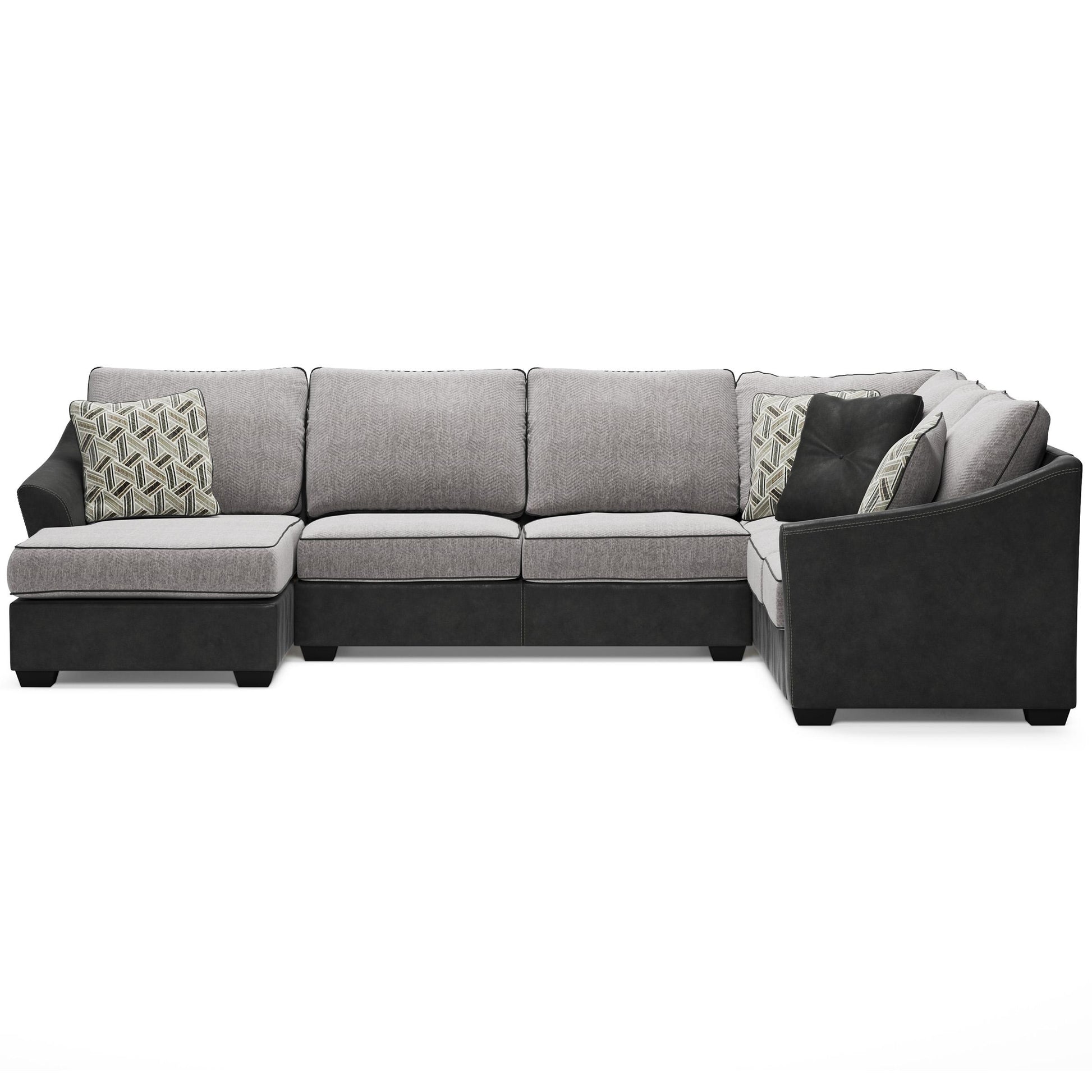 Signature Design by Ashley Bilgray Fabric and Leather Look 3 pc Sectional 5500316/5500334/5500349