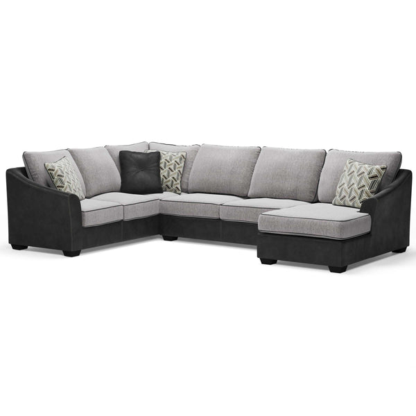 Signature Design by Ashley Bilgray Fabric and Leather Look 3 pc Sectional 5500348/5500334/5500317