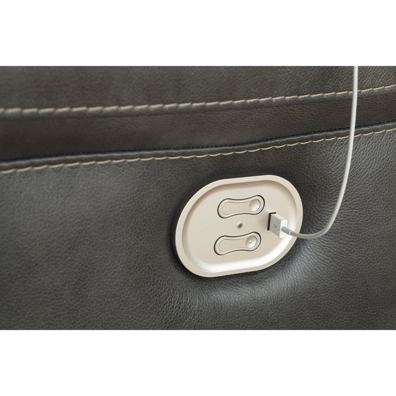 Signature Design by Ashley Edmar Power Reclining Leather Match Sofa U6480615
