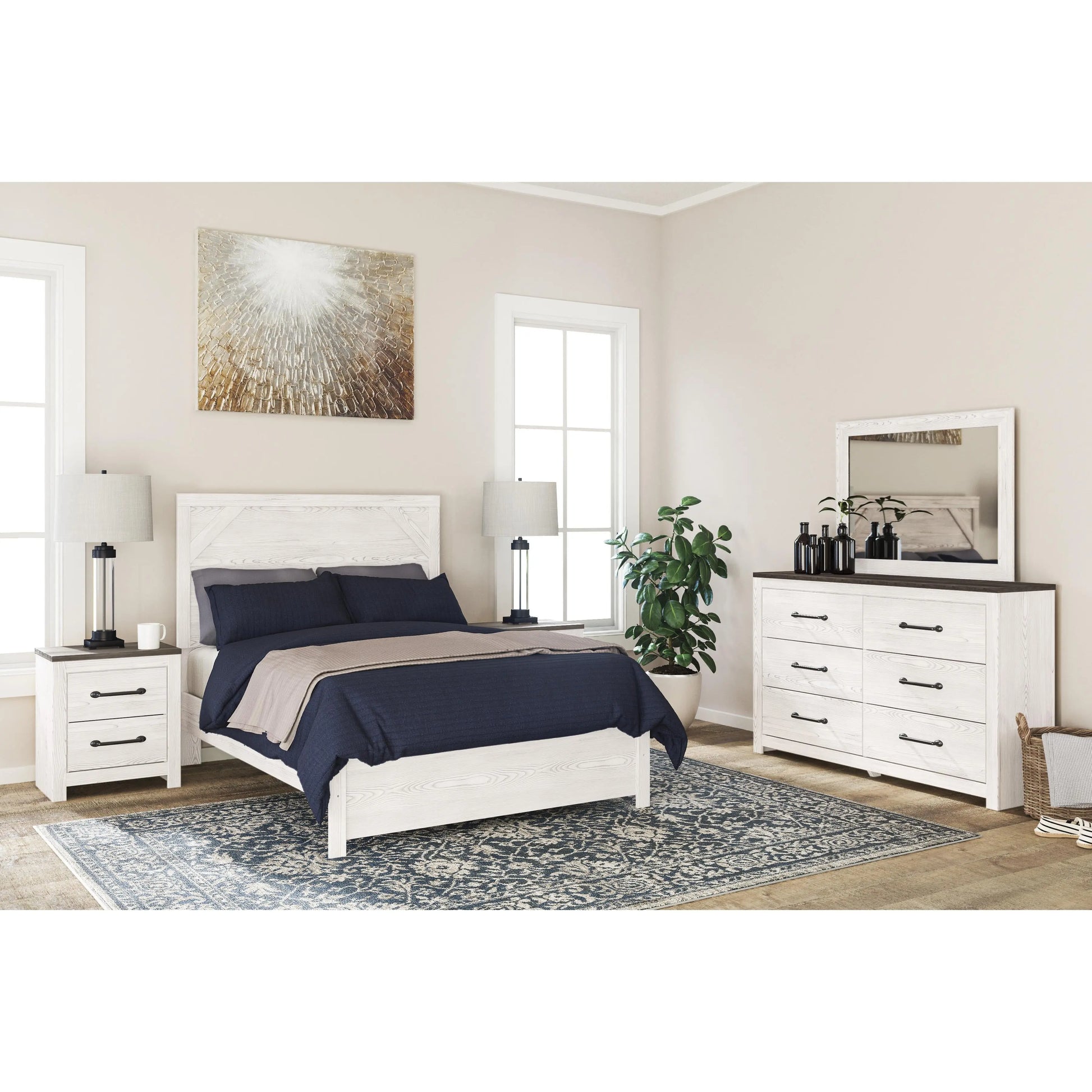 Signature Design by Ashley Gerridan 6-Drawer Dresser with Mirror B1190-31/B1190-36
