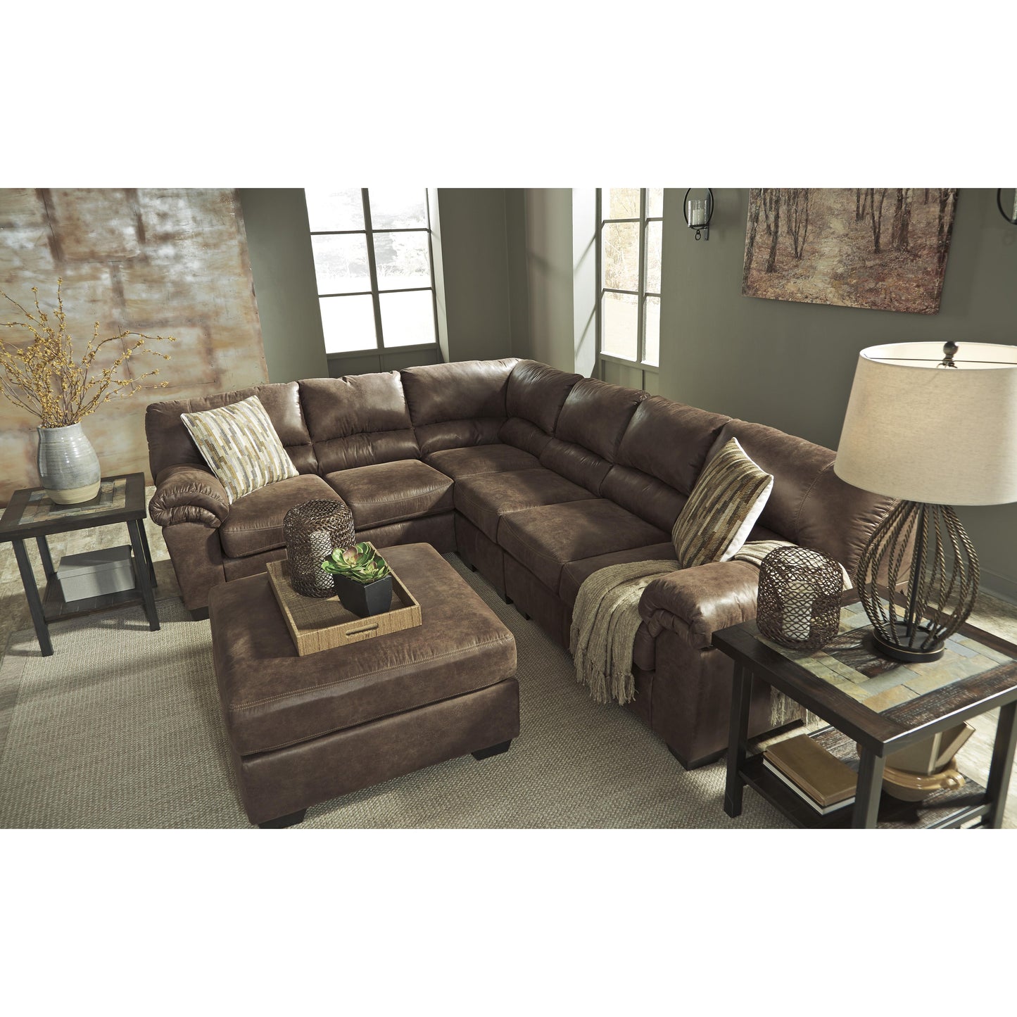 Signature Design by Ashley Bladen Leather Look 3 pc Sectional 1202066/1202046/1202056