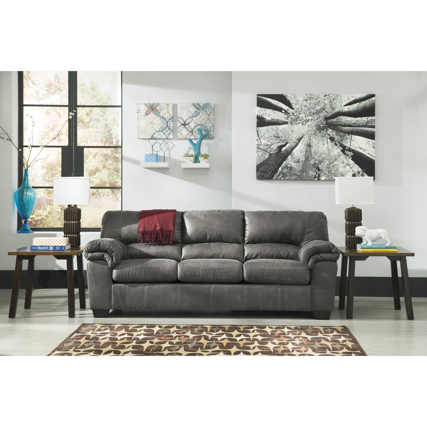 Signature Design by Ashley Bladen Stationary Leather Look Sofa 1202138