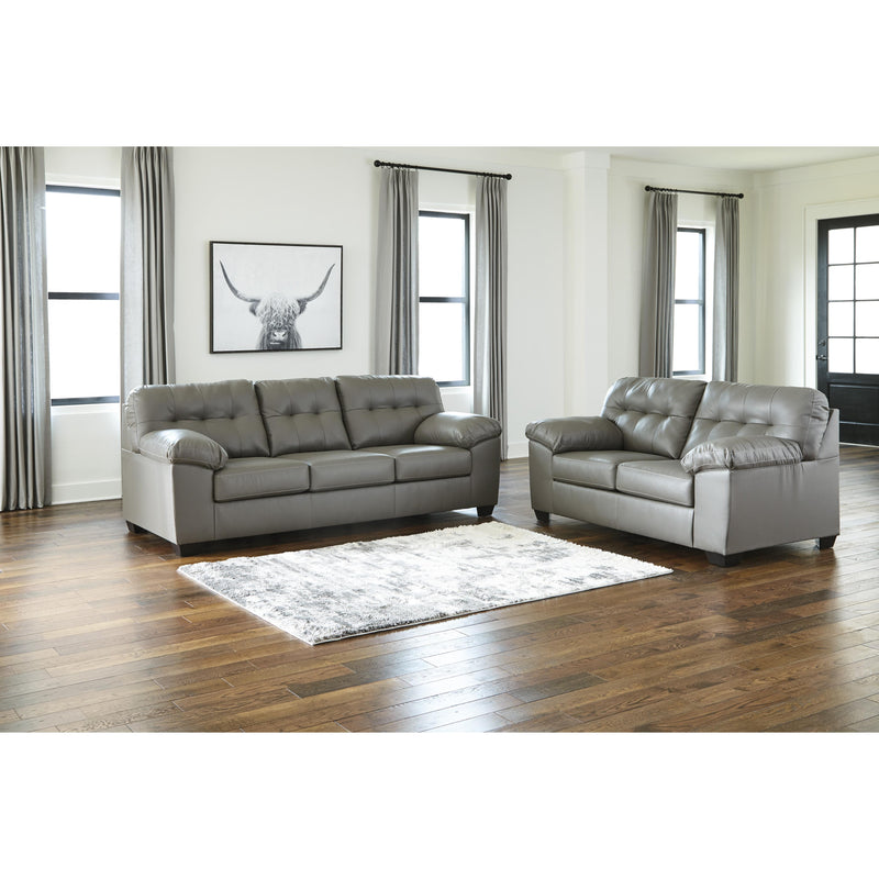 Signature Design by Ashley Donlen Stationary Leather Look Loveseat 5970235