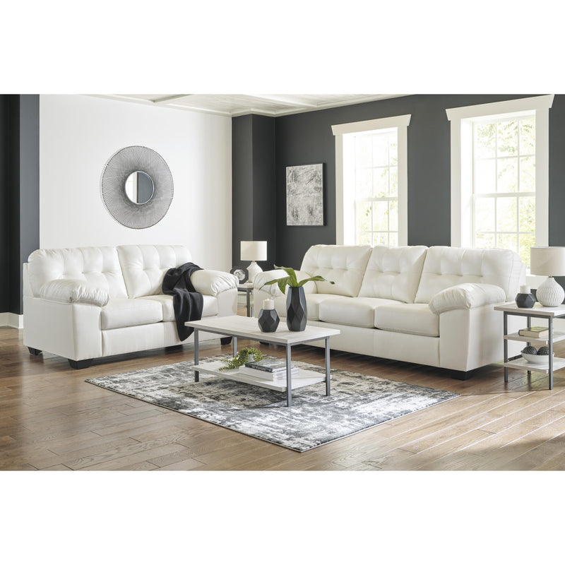 Signature Design by Ashley Donlen Stationary Leather Look Loveseat 5970335