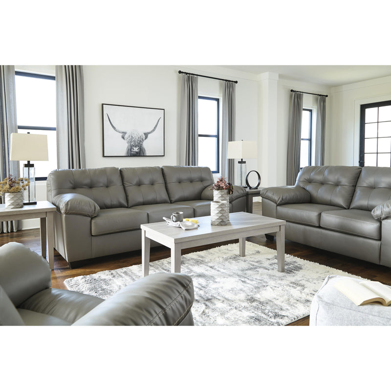 Signature Design by Ashley Donlen Stationary Leather Look Sofa 5970238
