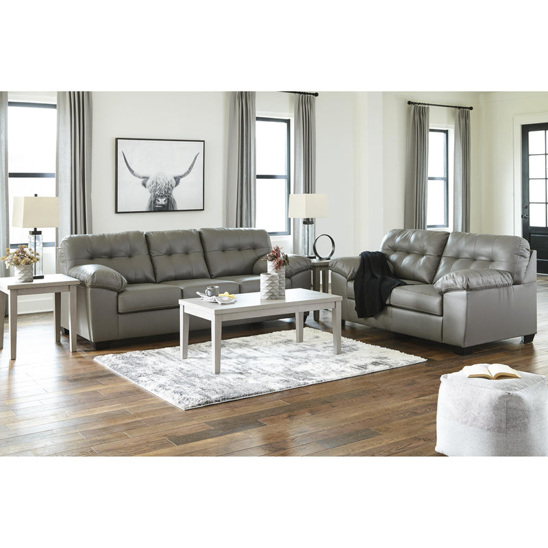 Signature Design by Ashley Donlen Stationary Leather Look Sofa 5970238